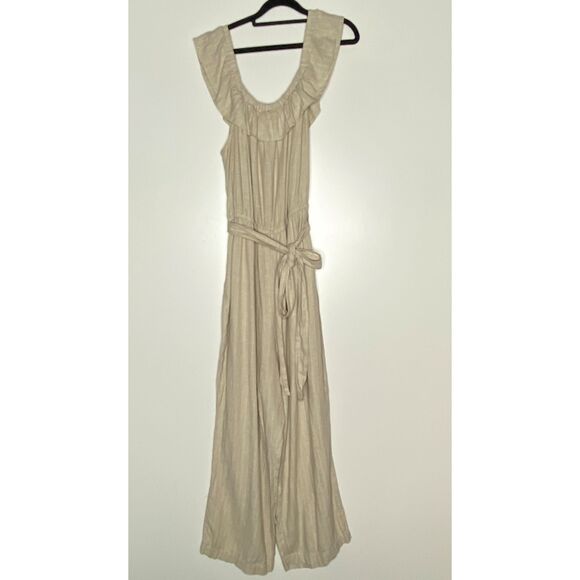 Universal Thread Linen Blend Wide Leg Off Shoulder Jumpsuit Womens Plus Size XXL - Picture 1 of 8